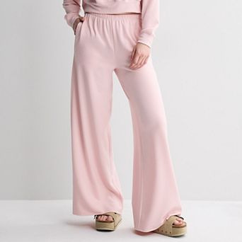 Juniors' SO® Bouncy Fleece Wide Leg Pants