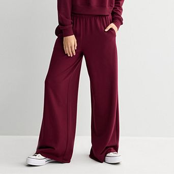 Juniors' SO® Bouncy Fleece Wide Leg Pants