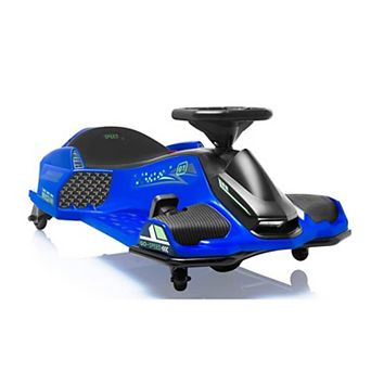 ANIXOL 12V Kids Drift Go-Kart with LED Lights, Music and Battery Display