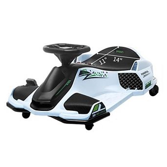 ANIXOL 12V Kids Drift Go-Kart with LED Lights, Music and Battery Display