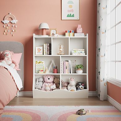 ANIXOL 3-Tier Kids Toy Storage Organizer with Open Shelves and Bins