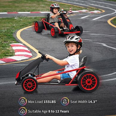ANIXOL 24V Kids Drift Go Kart with Music, Horn and Seat Belt