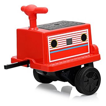 ANIXOL 12V Trackless Ride-On Train Carriage with Storage, Lights and Music