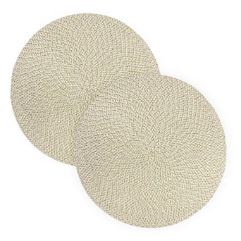 Mingle & Co. 2 pc Shimmer Round Marled Placemat Set