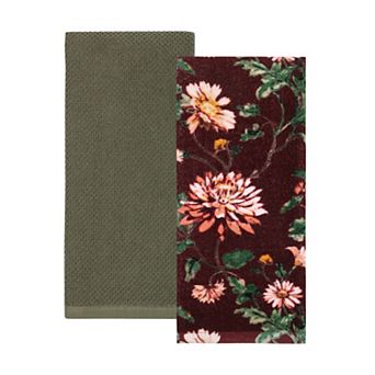 Mingle & Co. 2 pc Floral Print Terry Kitchen Towel Set