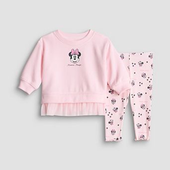 Baby Girl Jumping Beans® Tulle Peplum Crew & Leggings Set
