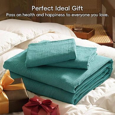 100% Natural Cotton Muslin Duvet Cover - Soft, Breathable, OEKO-Tex Certified