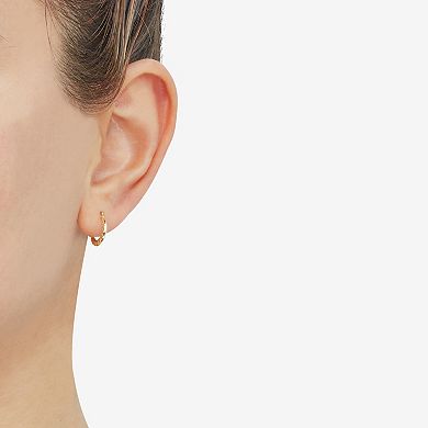 14k Gold Small Swirl Hoop Earrings