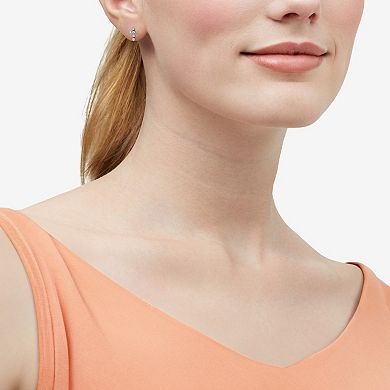 10k Gold Cubic Zirconia Petite Cross Stud Earrings