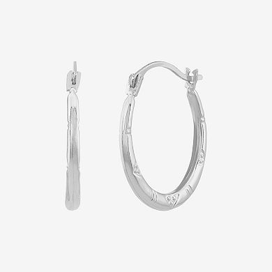 10k Gold Small Textured Hoop Earrings