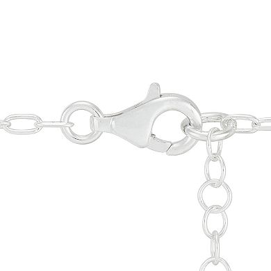 Sterling Silver Freshwater Cultured Pearls Station Necklace