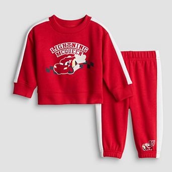 Baby Boy Jumping Beans® Disney / Pixar's Cars Lightning McQueen Pieced French Terry 2 pc Top & Jogger Pants Set