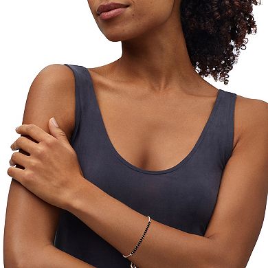 Sterling Silver Onyx Bolo Bracelet