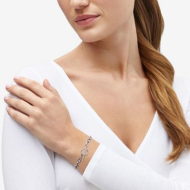 Sterling Silver Polished Mariner Chain Toggle Bracelet