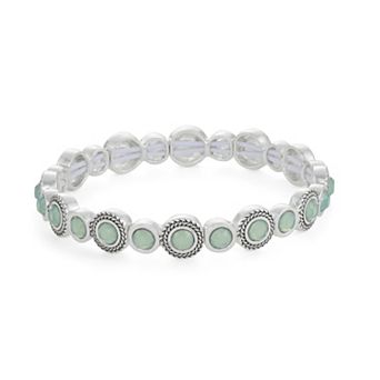 Napier Simulated Stone Stretch Bracelet