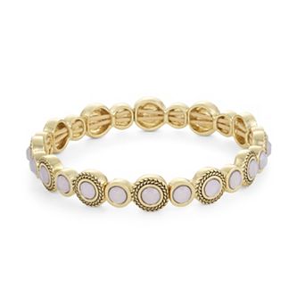 Napier Simulated Stone Stretch Bracelet