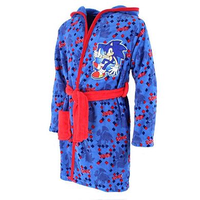 Textiel Trade Boy's Sonic the Hedgehog Hooded Bath Robe
