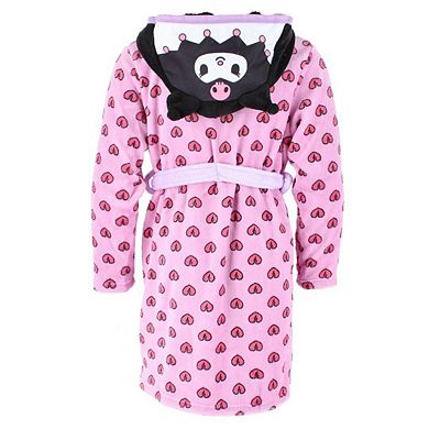 Textiel Trade Girl's Kuromi Hoodie Bath Robe