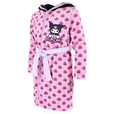 Textiel Trade Girl's Kuromi Hoodie Bath Robe