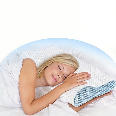 Contour Memory Foam Neck Pillow for Side Sleeper Bed Support