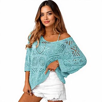 Women's Hollow Out Off-Shoulder Shirt