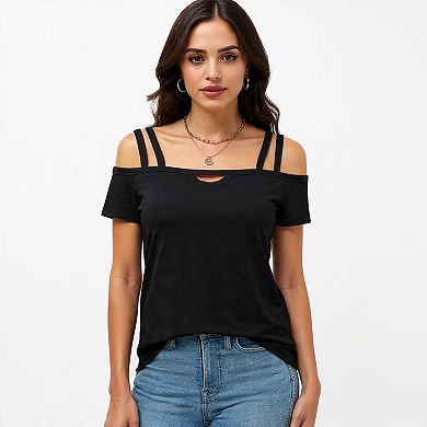 Women's Short Sleeve Criss Cross Shirt