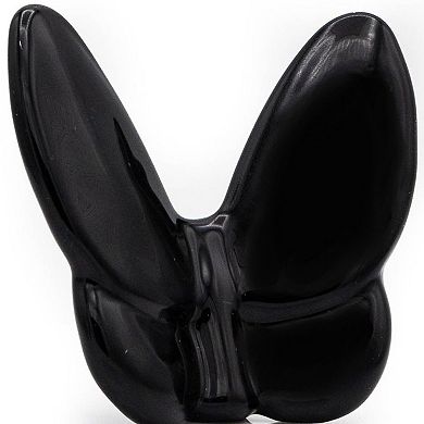 HomeRoots 3" Black Crystal Butterfly Figurine Tabletop Sculpture