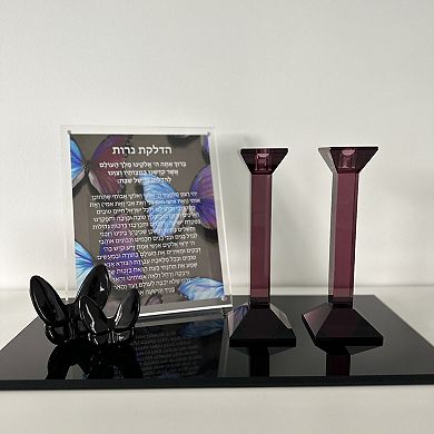 HomeRoots 3" Black Crystal Butterfly Figurine Tabletop Sculpture