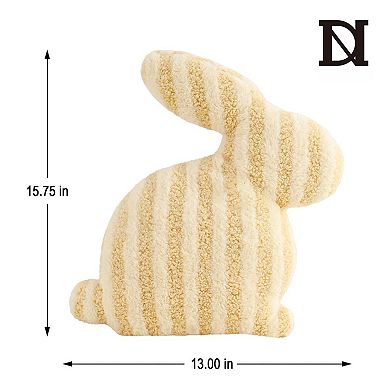 13x15.75"Easter Bunny Plush Pillow Sherpa Cotton Kids Room Decor