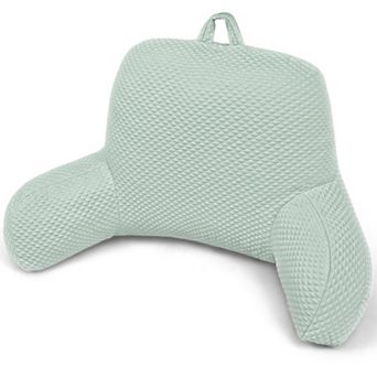 Silk Reading Pillow with Arms for Bed Couch Support