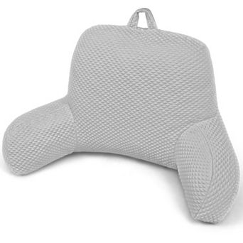 Silk Reading Pillow with Arms for Bed Couch Support