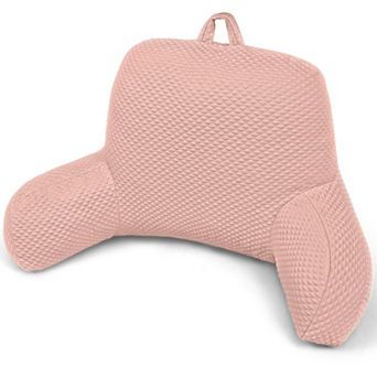 Silk Reading Pillow with Arms for Bed Couch Support