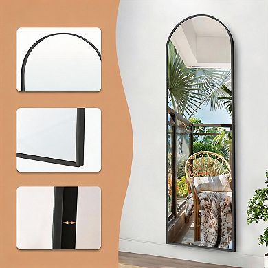 Arched Full Length Mirror Floor Standing with Stand for Bedroom 58"L x 18"W
