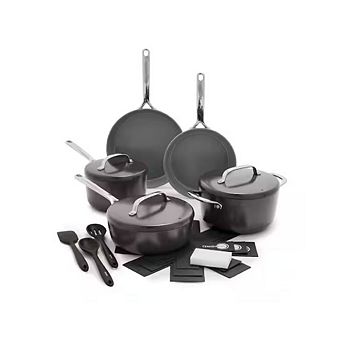 15 pc Cocoa Ceramic Cookware Set