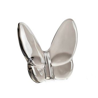 HomeRoots 3" Gray Crystal Butterfly Figurine Tabletop Sculpture