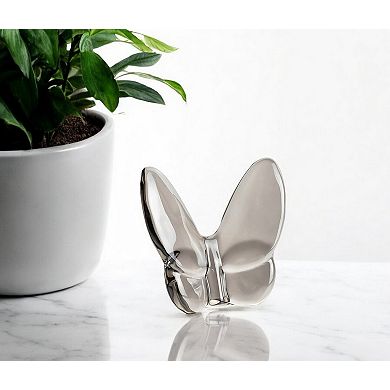 HomeRoots 3" Gray Crystal Butterfly Figurine Tabletop Sculpture