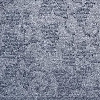 HomeRoots 24" X 36" Light Gray Rubber Botanical Leaves Outdoor Door Mat