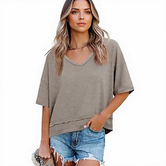 Women's Short Sleeve Flowy Top