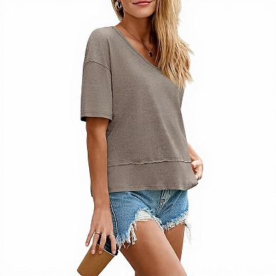 Women's Short Sleeve Flowy Top