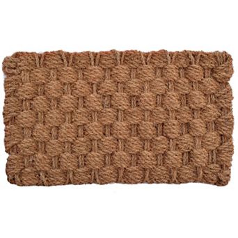 HomeRoots 24" X 36" Brown Coir Weave Outdoor Door Mat