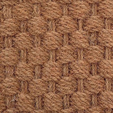 HomeRoots 24" X 36" Brown Coir Weave Outdoor Door Mat