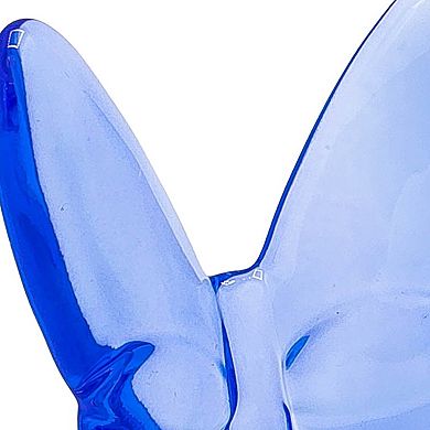 HomeRoots 3" Blue Crystal Butterfly Figurine Tabletop Sculpture