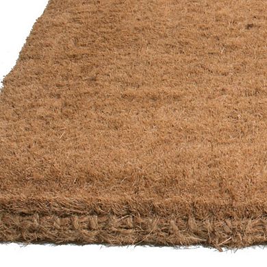 HomeRoots 18" X 30" Brown Coir Outdoor Door Mat