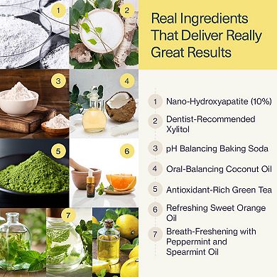 ELIMS Pineapple Orange Mint Toothpaste, Fluoride-Free with Nano-Hydroxyapatite