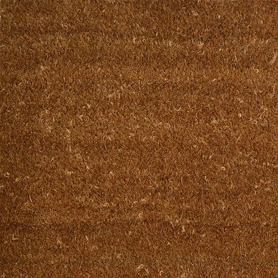 HomeRoots 18" X 30" Brown Coir Outdoor Door Mat