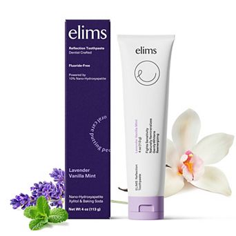 ELIMS Lavender Vanilla Mint Toothpaste, Fluoride-Free with Nano-Hydroxyapatite