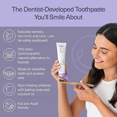 ELIMS Lavender Vanilla Mint Toothpaste, Fluoride-Free with Nano-Hydroxyapatite