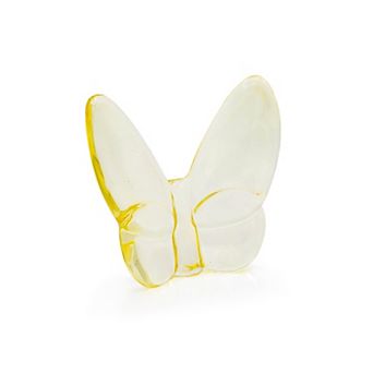 HomeRoots 3" Light Yellow Crystal Butterfly Figurine Tabletop Sculpture