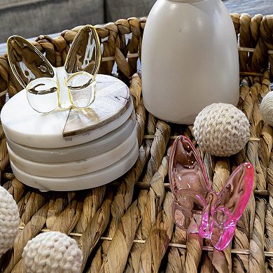 HomeRoots 3" Light Yellow Crystal Butterfly Figurine Tabletop Sculpture