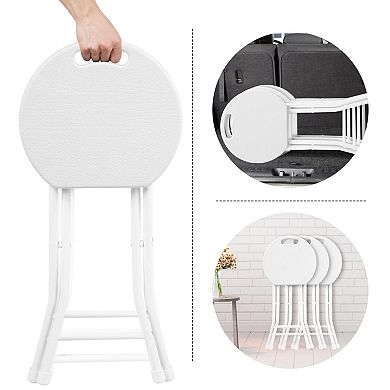 Folding Stool with Handle Non-Slip Indoor Outdoor Foldable